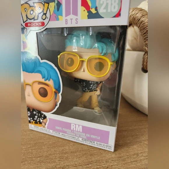 Funko Pop! BTS RM with Blue Hair and Yellow Glasses Dynamite - Picture 7 of 7